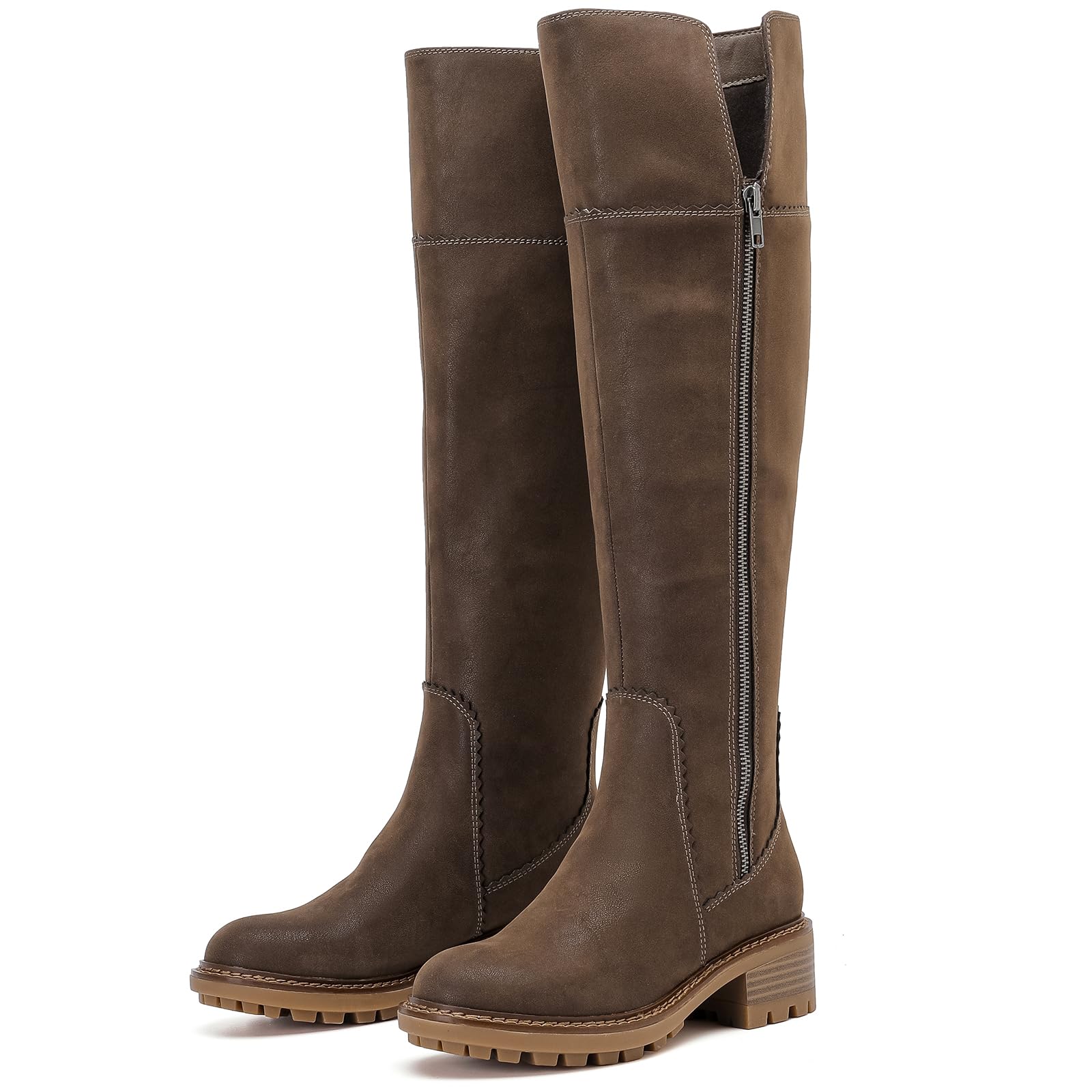 Women's Knee High Boots Stylish Comfort Round Toe Tall Riding Combat Boot Classic Fashion Fall Winter Boots for Women.